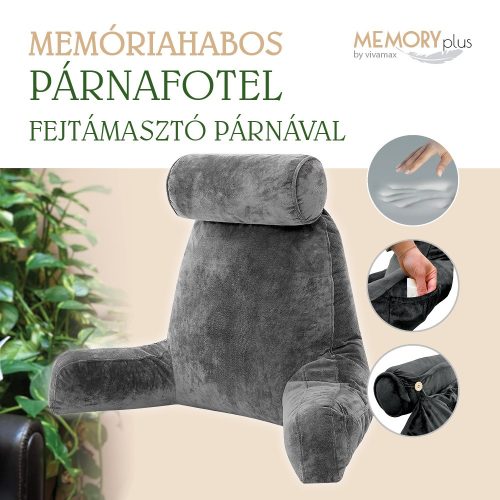 Memóriahabos párnafotel fejtámasztó párnával