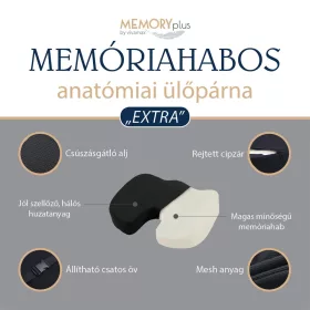 Memóriahabos anatómiai ülőpárna "Extra"