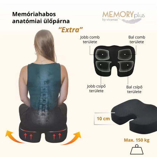 Memóriahabos anatómiai ülőpárna "Extra"
