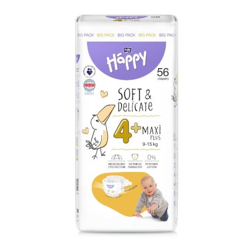 Bella Happy pelenka Soft & Delicate (4+-os) 9 - 20 kg