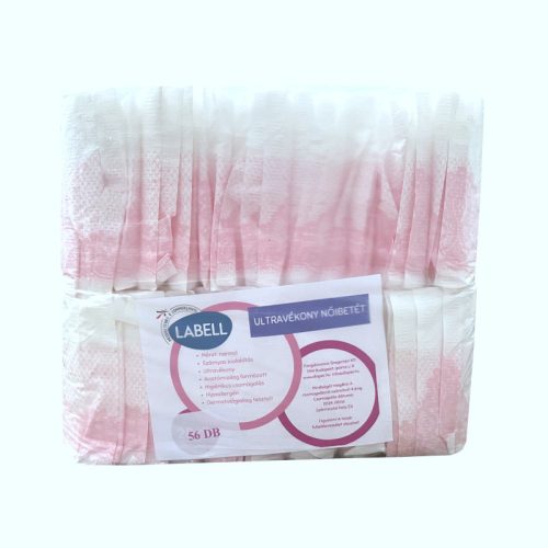 Labell Egészségügyi betét Ultra mince, Gazdaságos óriás csomagban szárnyas (méret: normál)