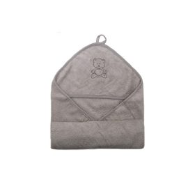   Stella Fürdőlepedő vastag, szürke, mosdókesztyűvel 80 * 80 cm