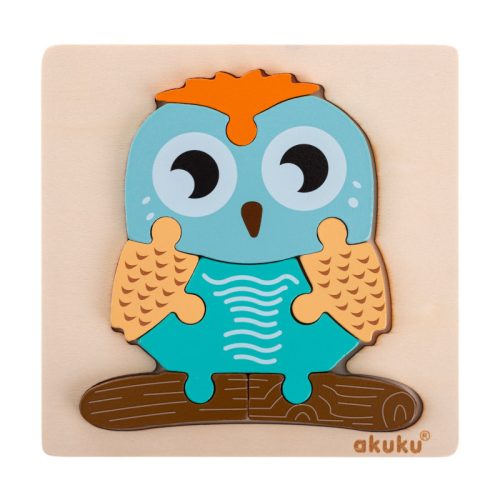 Akuku Tanuló játék Fa puzzle, bagoly
