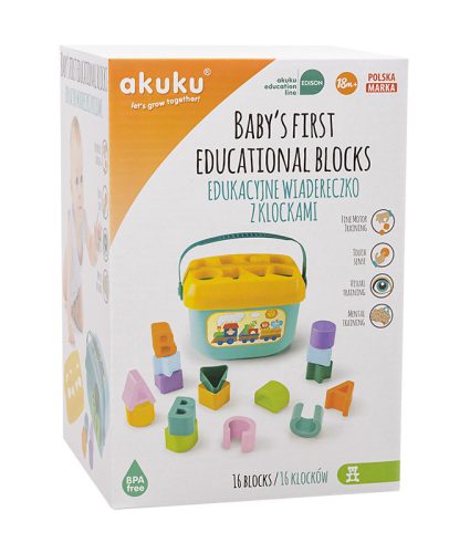 Akuku Tanuló játék Formaválogató vödör