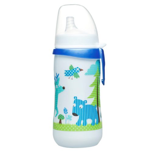 Nip First Cup Tanulópohár Puha csőrrel, fiús 12+ hó