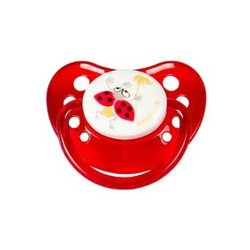   BabyBruin Játszócumi Katica, piros szilikon fogszabályzós (méret: 2) 5 - 18 hó