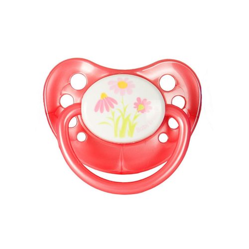 BabyBruin Játszócumi Rózsaszín, margaréta szilikon cseresznye (méret: 1) 0 - 12 hó