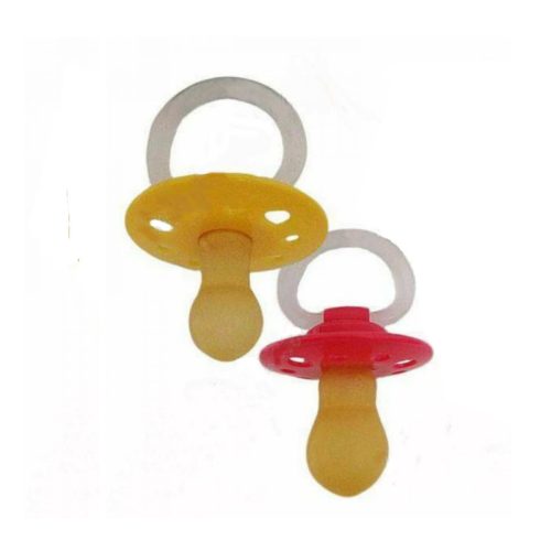 Hopp Játszócumi rózsaszín/sárga latex cseresznye (méret: 2) 6+ hó