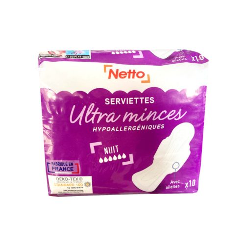Netto Egészségügyi betét Ultra szárnyas (méret: éjszakai)