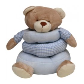 BabyBruin Tanuló játék Plüss gyűrűs maci, 17 cm