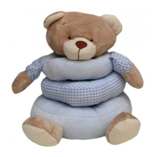 BabyBruin Tanuló játék Plüss gyűrűs maci, 17 cm