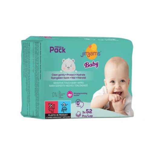 JimJams Popsitörlő Megapack kupakos illatmentes sensitive