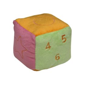   BabyBruin Tanuló játék Plüss csörgő játékkocka, 8*8 cm