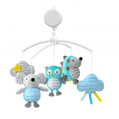 Delux Zenélő forgó Plüss, süni és barátai, türkiz