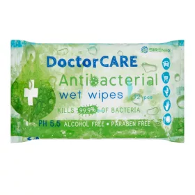 DoctorCare Antibakteriális törlőkendő Kézre, testre, felületre