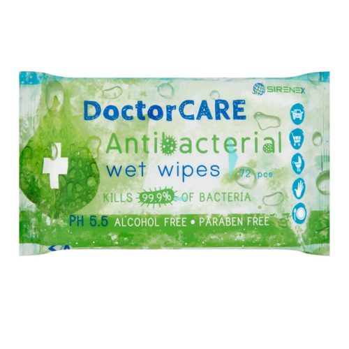 DoctorCare Antibakteriális törlőkendő Kézre, testre, felületre